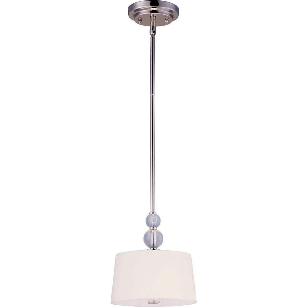 Rondo 1-Light Polished Nickel Mini Pendant by Maxim Lighting 1 Rondo 1-Light Polished Nickel Mini Pendant by Maxim Lighting
