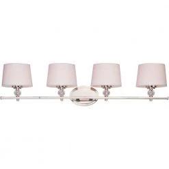 Rondo 4-Light Polished Nickel Bath Vanity Light by Maxim Lighting