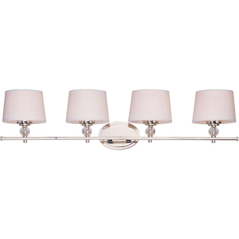 Rondo 4-Light Polished Nickel Bath Vanity Light by Maxim Lighting 1 Rondo 4-Light Polished Nickel Bath Vanity Light by Maxim Lighting