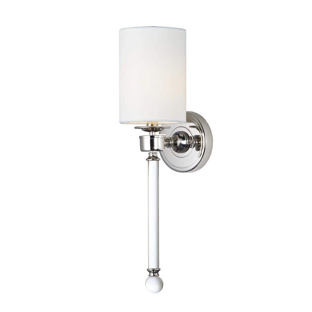 Lucent 5 in. Wide Polished Nickel Sconce by Maxim Lighting 1 Lucent 5 in. Wide Polished Nickel Sconce by Maxim Lighting