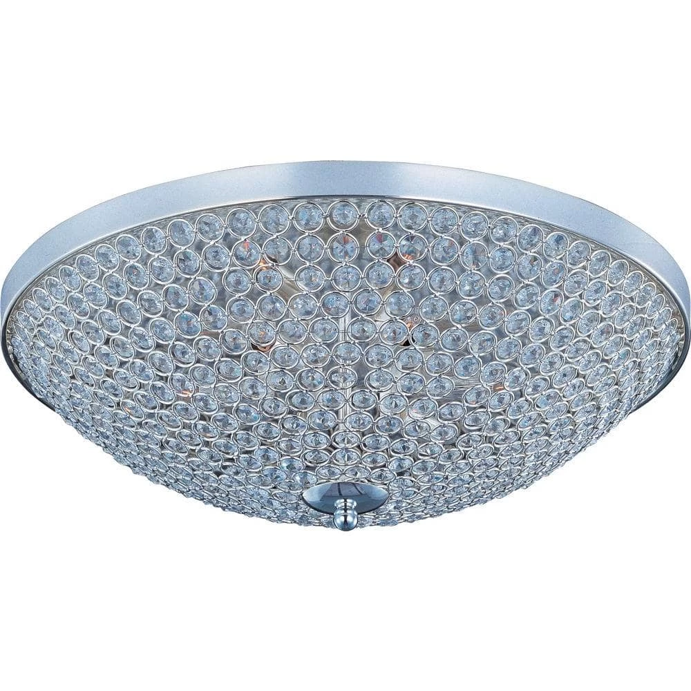 Glimmer 9-Light Plated Silver Flush Mount by Maxim Lighting 1 Glimmer 9-Light Plated Silver Flush Mount by Maxim Lighting