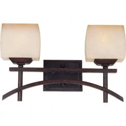 Asiana 2-Light Roasted Chestnut Bath Vanity Light by Maxim Lighting