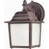 Side Door 5.5 in. W 1-Light Rust Patina Outdoor Wall Lantern Sconce by Maxim Lighting