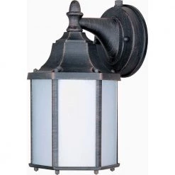 Side Door 5.5 in. W 1-Light Rust Patina Outdoor Wall Lantern Sconce by Maxim Lighting