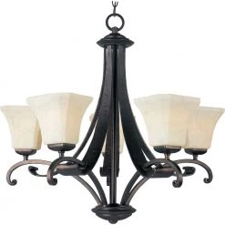 Oak Harbor 5-Light Rustic Burnished Chandelier by Maxim Lighting