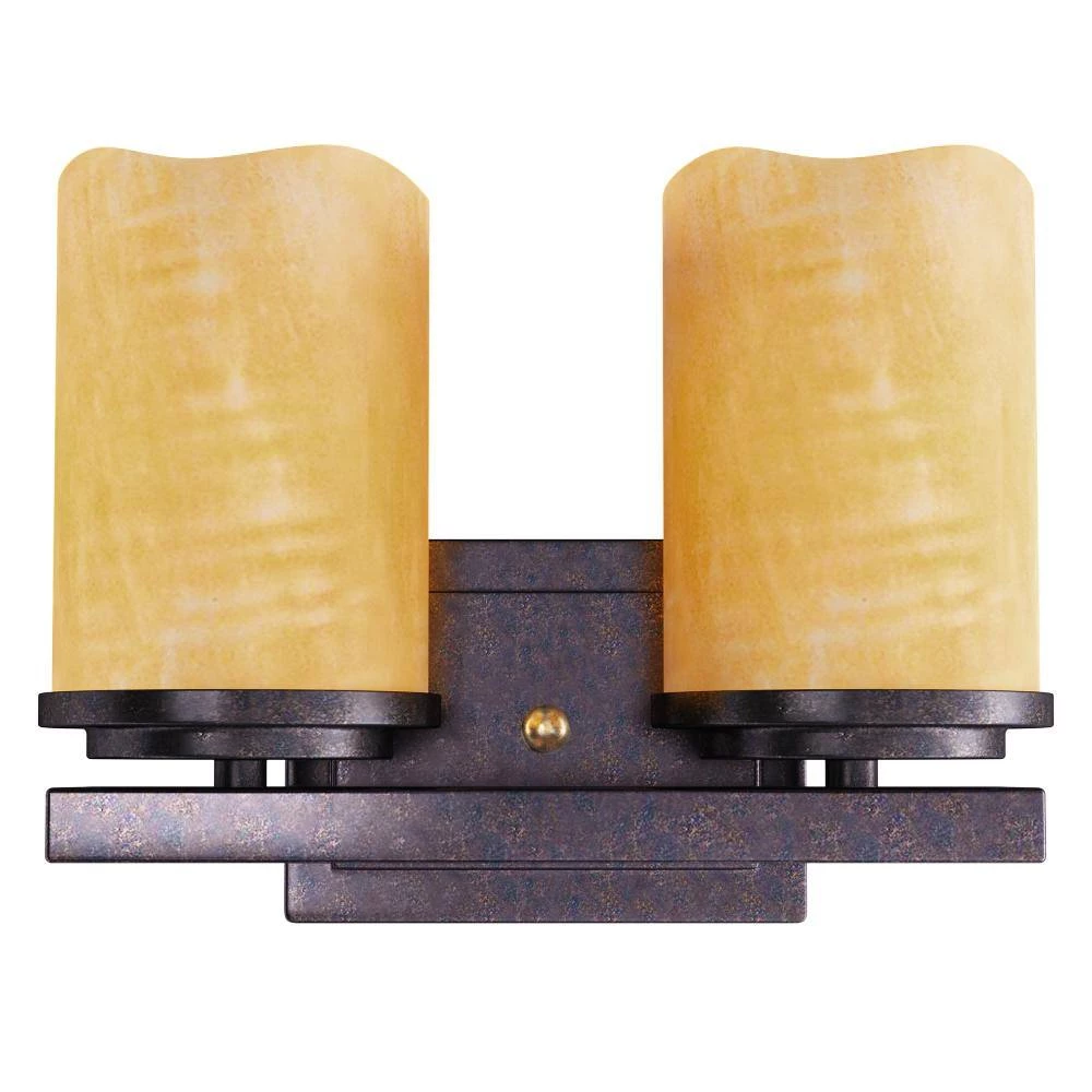 Luminous 2-Light Rustic Ebony Bath Vanity Light by Maxim Lighting 3 Luminous 2-Light Rustic Ebony Bath Vanity Light by Maxim Lighting - Image 3