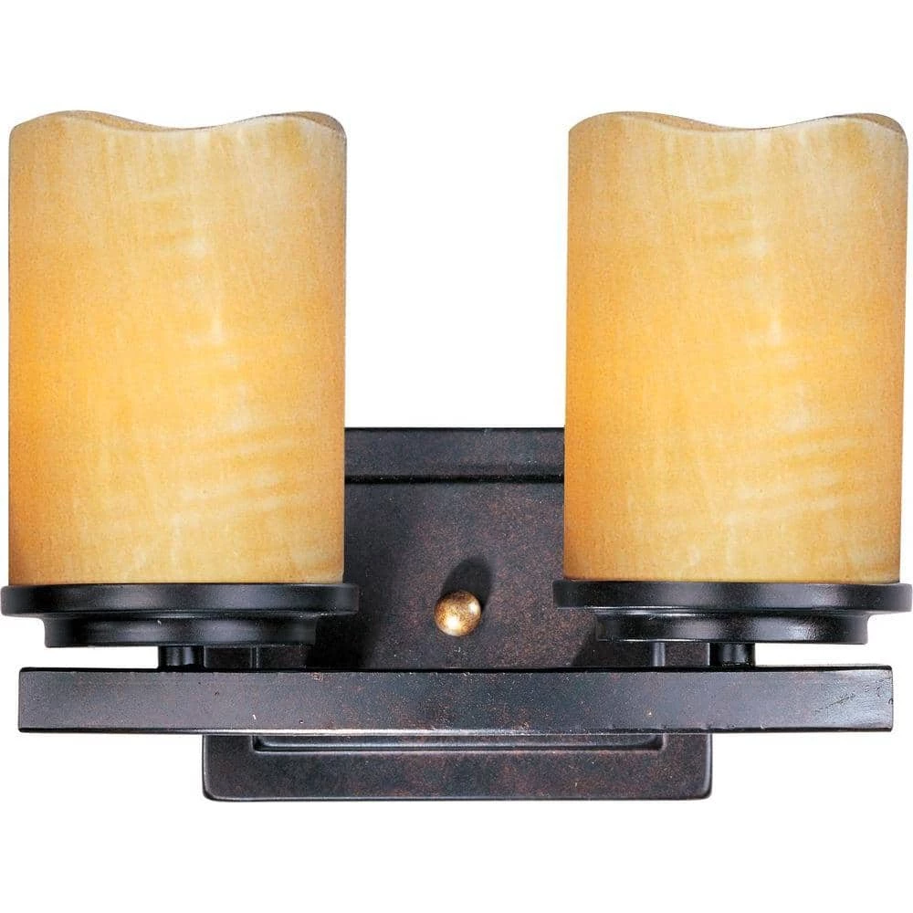 Luminous 2-Light Rustic Ebony Bath Vanity Light by Maxim Lighting 1 Luminous 2-Light Rustic Ebony Bath Vanity Light by Maxim Lighting