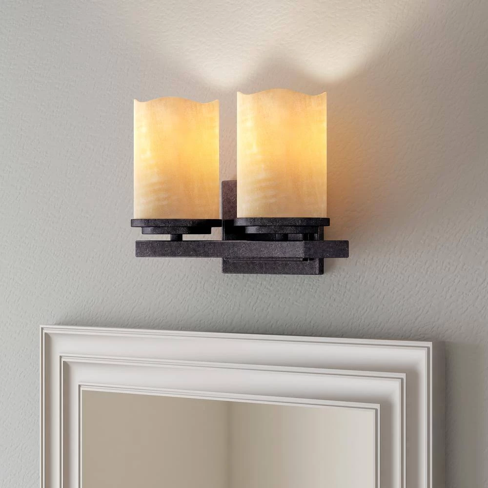 Luminous 2-Light Rustic Ebony Bath Vanity Light by Maxim Lighting 2 Luminous 2-Light Rustic Ebony Bath Vanity Light by Maxim Lighting - Image 2