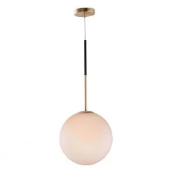 Vesper 1-Light Satin Brass/Black Pendant by Maxim Lighting