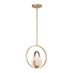 Coronet 1-Light Satin Brass Pendant by Maxim Lighting