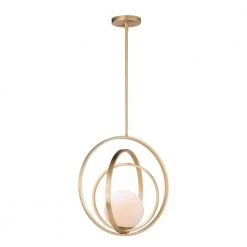 Coronet 1-Light Satin Brass Pendant by Maxim Lighting