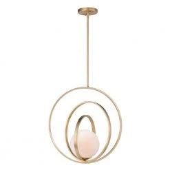 Coronet 1-Light Satin Brass Pendant by Maxim Lighting
