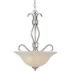 Basix EE 3-Light Satin Nickel Invert Bowl Pendant by Maxim Lighting