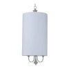 Bongo 6-Light Satin Nickel Pendant with White Fabric Shade by Maxim Lighting