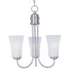 Logan 3-Light Satin Nickel Chandelier with Frosted Shade by Maxim Lighting