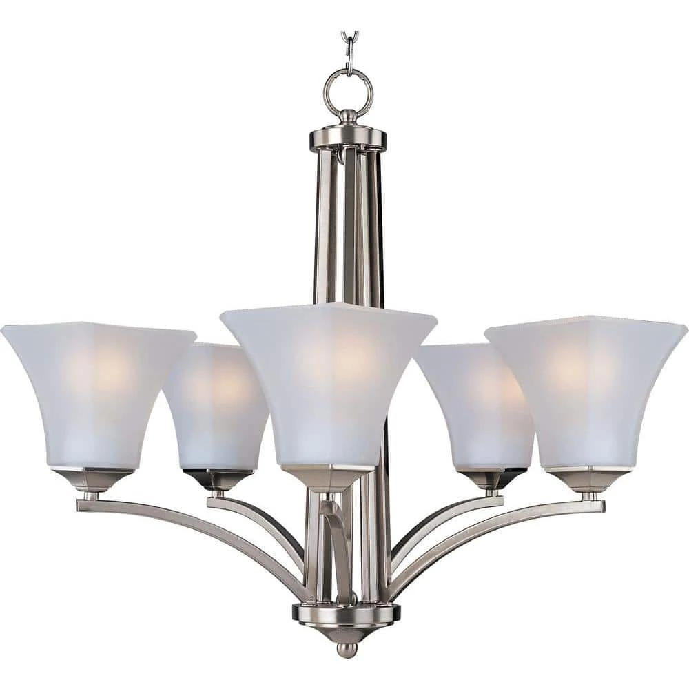 Aurora 5-Light Satin Nickel Chandelier by Maxim Lighting 1 Aurora 5-Light Satin Nickel Chandelier by Maxim Lighting
