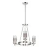 Crescendo 20 in. W 3-Light Satin Nickel Chandelier with Clear/Frosted Shade by Maxim Lighting