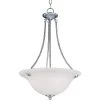 Malaga 3-Light Satin Nickel Invert Bowl Pendant by Maxim Lighting