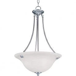Malaga 3-Light Satin Nickel Invert Bowl Pendant by Maxim Lighting