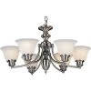Malaga 6-Light Satin Nickel Chandelier by Maxim Lighting