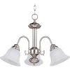 Malaga 3-Light Satin Nickel Mini Chandelier by Maxim Lighting