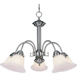 Malaga 5-Light Satin Nickel Chandelier by Maxim Lighting