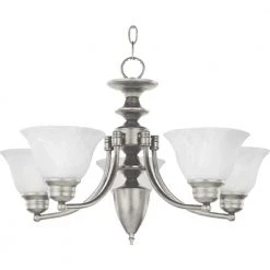Malaga 5-Light Satin Nickel Chandelier by Maxim Lighting