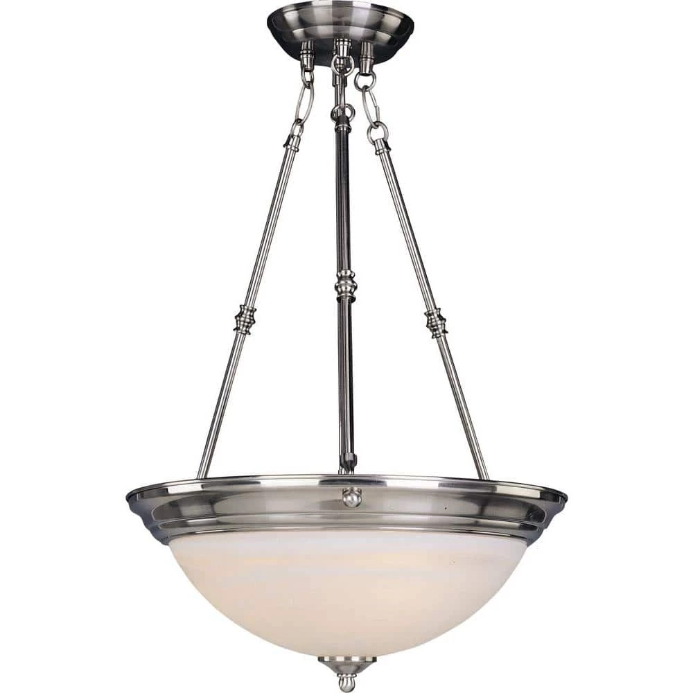 Essentials 3-Light Satin Nickel Pendant by Maxim Lighting 1 Essentials 3-Light Satin Nickel Pendant by Maxim Lighting