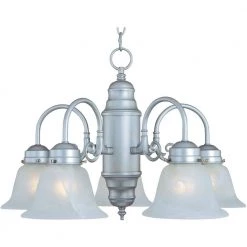 Builder Basics 5-Light Satin Nickel Chandelier by Maxim Lighting