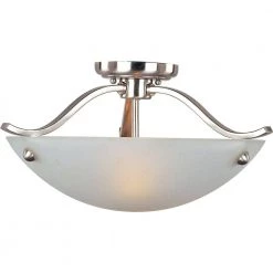 Contour 2-Light Satin Nickel Semi-Flush Mount Light by Maxim Lighting