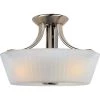 Finesse 3-Light Satin Nickel Semi-Flush Mount Light by Maxim Lighting