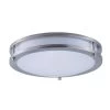 Linear 1-Light 15-Watt Satin Nickel Integrated LED Flush Mount by Maxim Lighting