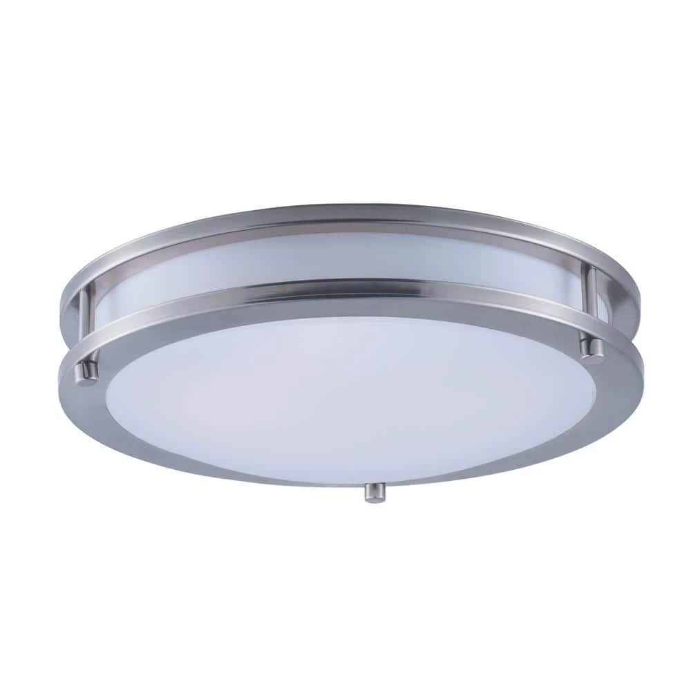Linear 1-Light 15-Watt Satin Nickel Integrated LED Flush Mount by Maxim Lighting 1 Linear 1-Light 15-Watt Satin Nickel Integrated LED Flush Mount by Maxim Lighting
