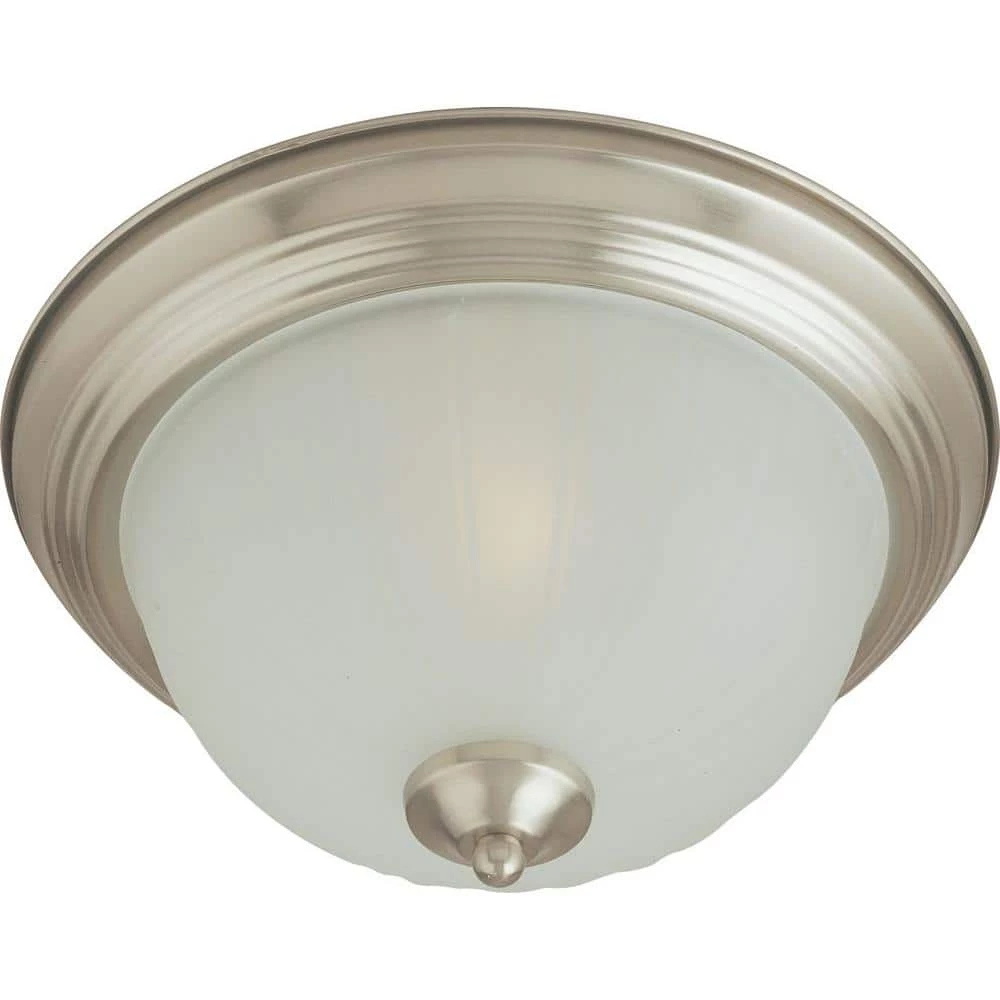 Essentials 2-Light Satin Nickel Flush Mount by Maxim Lighting 1 Essentials 2-Light Satin Nickel Flush Mount by Maxim Lighting