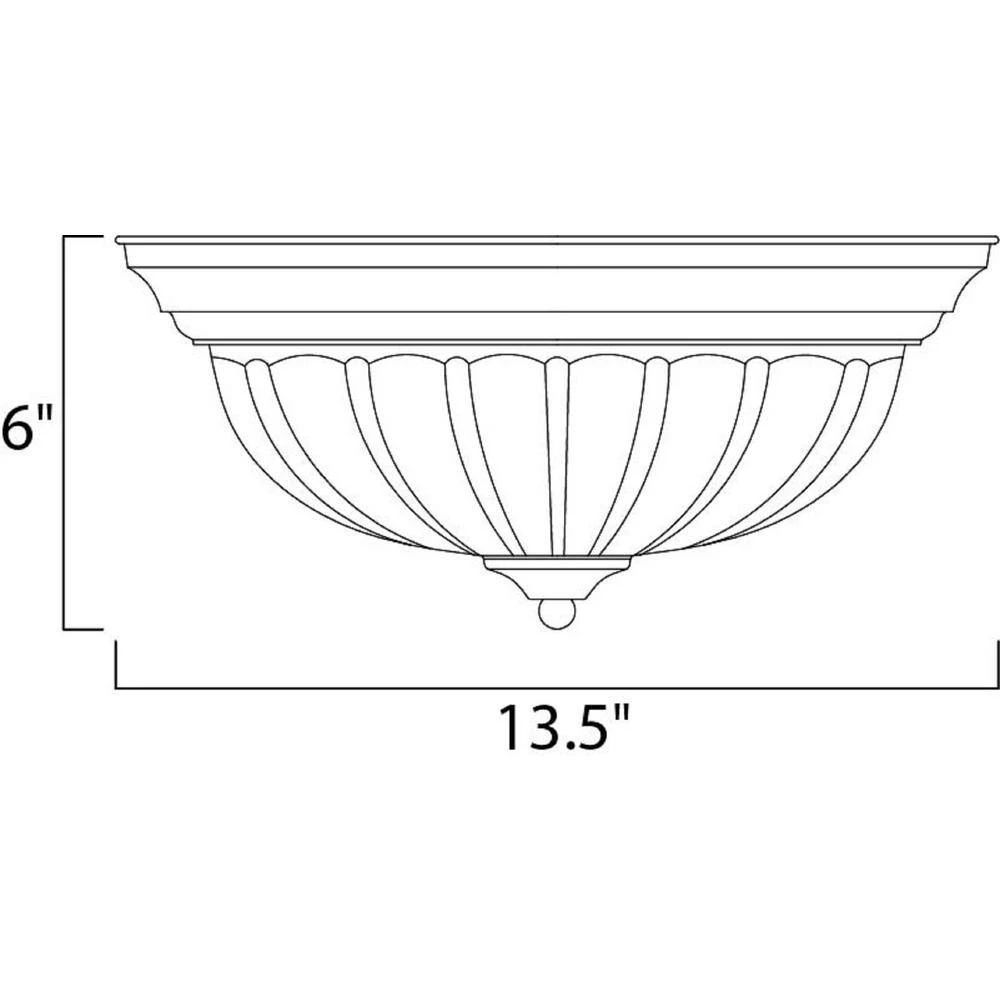 Essentials 2-Light Satin Nickel Flush Mount by Maxim Lighting 2 Essentials 2-Light Satin Nickel Flush Mount by Maxim Lighting - Image 2