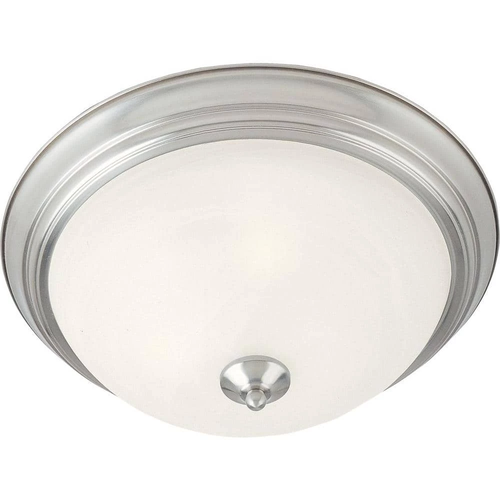 Essentials 1-Light Satin Nickel Flushmount by Maxim Lighting 1 Essentials 1-Light Satin Nickel Flushmount by Maxim Lighting