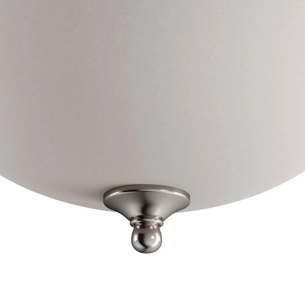 Essentials 2-Light Satin Nickel Flush Mount by Maxim Lighting 3 Essentials 2-Light Satin Nickel Flush Mount by Maxim Lighting - Image 3