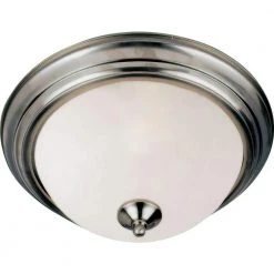 Essentials 2-Light Satin Nickel Flush Mount by Maxim Lighting