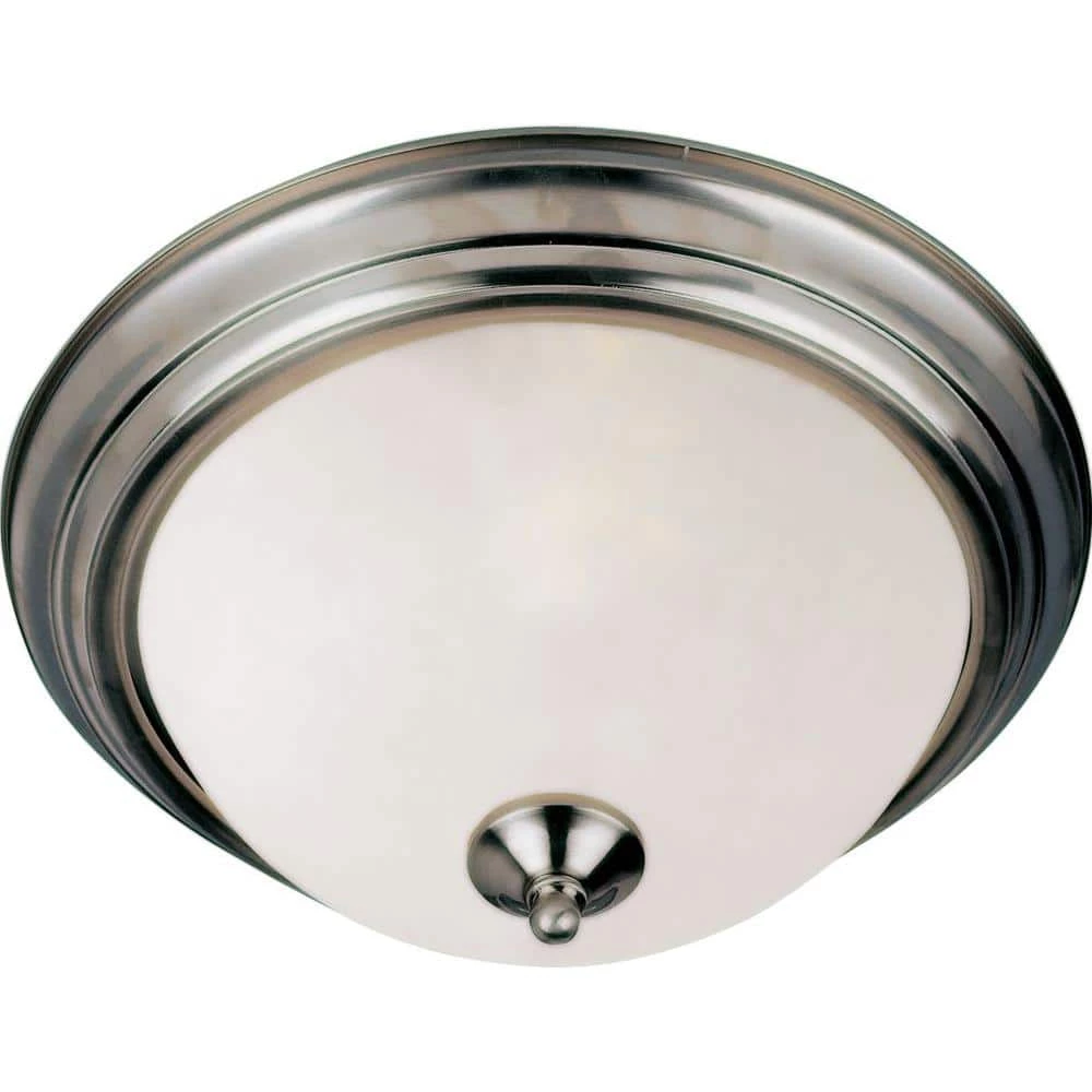 Essentials 2-Light Satin Nickel Flush Mount by Maxim Lighting 1 Essentials 2-Light Satin Nickel Flush Mount by Maxim Lighting