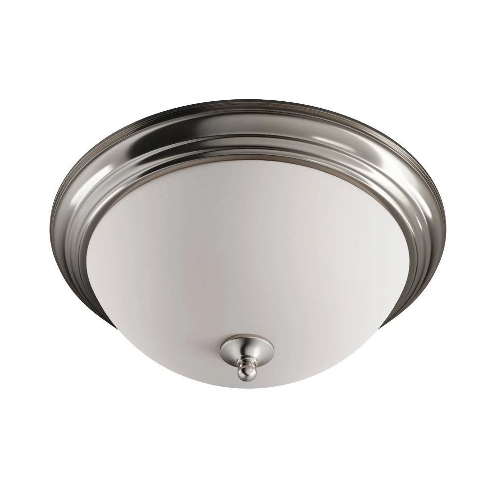 Essentials 2-Light Satin Nickel Flush Mount by Maxim Lighting 4 Essentials 2-Light Satin Nickel Flush Mount by Maxim Lighting - Image 4