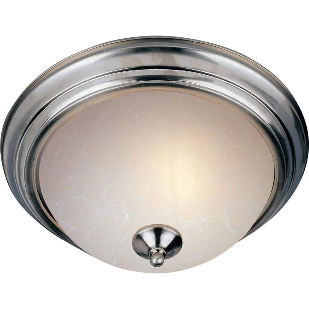 Essentials 2-Light Satin Nickel Flush Mount by Maxim Lighting 1 Essentials 2-Light Satin Nickel Flush Mount by Maxim Lighting