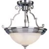 Essentials 2-Light Satin Nickel Semi-Flush Mount Light by Maxim Lighting