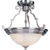 Essentials 3-Light Satin Nickel Semi-Flush Mount Light by Maxim Lighting