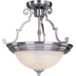 Essentials 3-Light Satin Nickel Semi-Flush Mount Light by Maxim Lighting