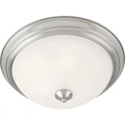 Essentials 2-Light Satin Nickel Flushmount by Maxim Lighting