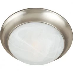 Essentials 1-Light Satin Nickel Flush Mount by Maxim Lighting