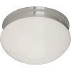 Essentials 2-Light Satin Nickel Flush Mount by Maxim Lighting