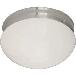 Essentials 2-Light Satin Nickel Flush Mount by Maxim Lighting