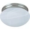 Essentials 1-Light Satin Nickel Flush Mount by Maxim Lighting