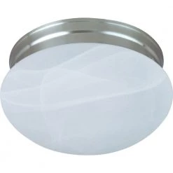 Essentials 1-Light Satin Nickel Flush Mount by Maxim Lighting